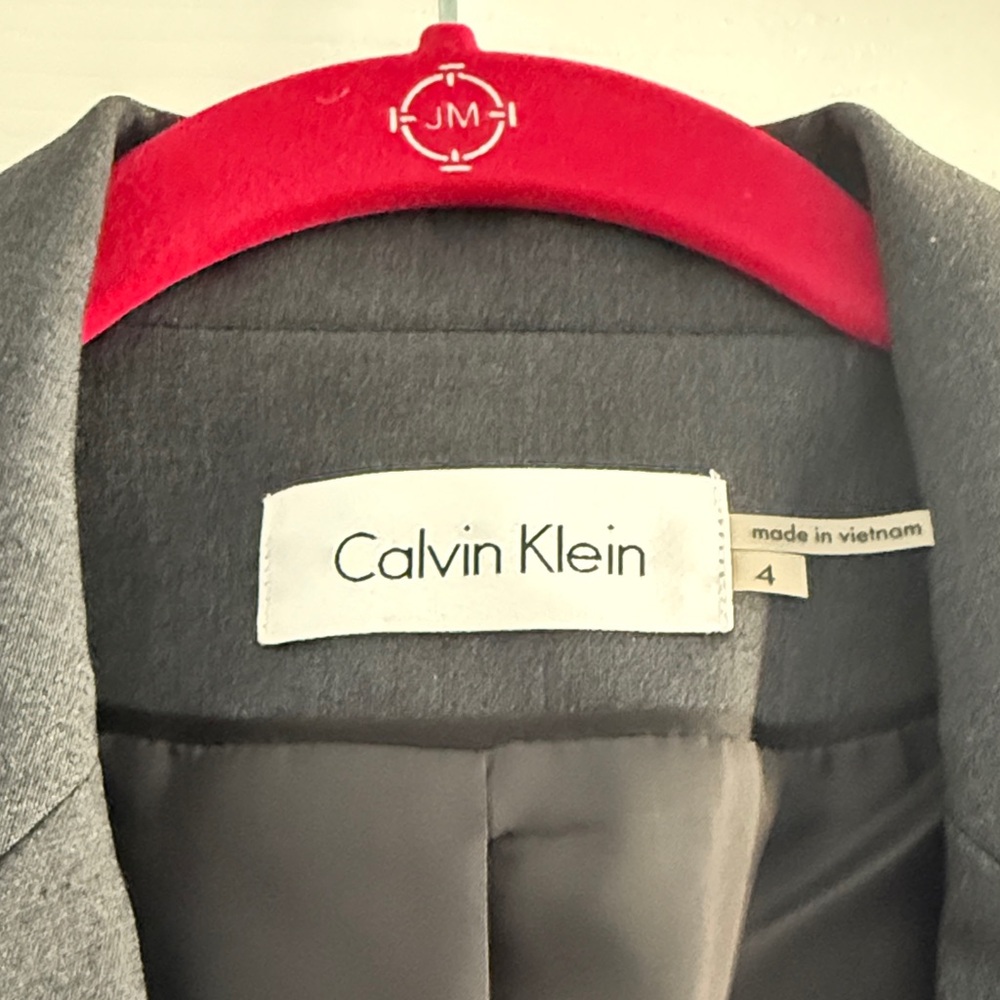 Calvin Klein Women's Dark Gray Tailored Blazer - Picture 2 of 3
